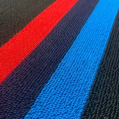 mat Universal cutting fiber silk: Universal Foot Pad - shu-fiber-silk-black-blue-and-red-stripes-10512-m