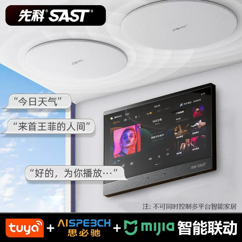 Xianke D8 Whole House Smart Ceiling Audio System Set Home Living Room Ceiling Speaker Speaker Family Back