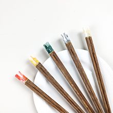 竹节筷翡翠红木筷子玉石家用筷子鸡翅木商务礼品酒店饭店筷子批发
