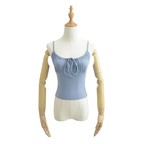 Pure Desire Adjustable Straps Tank Top for Women -  Summer New Arrival Spicy Girl Style Bodycon Outerwear Short Sleeve Top