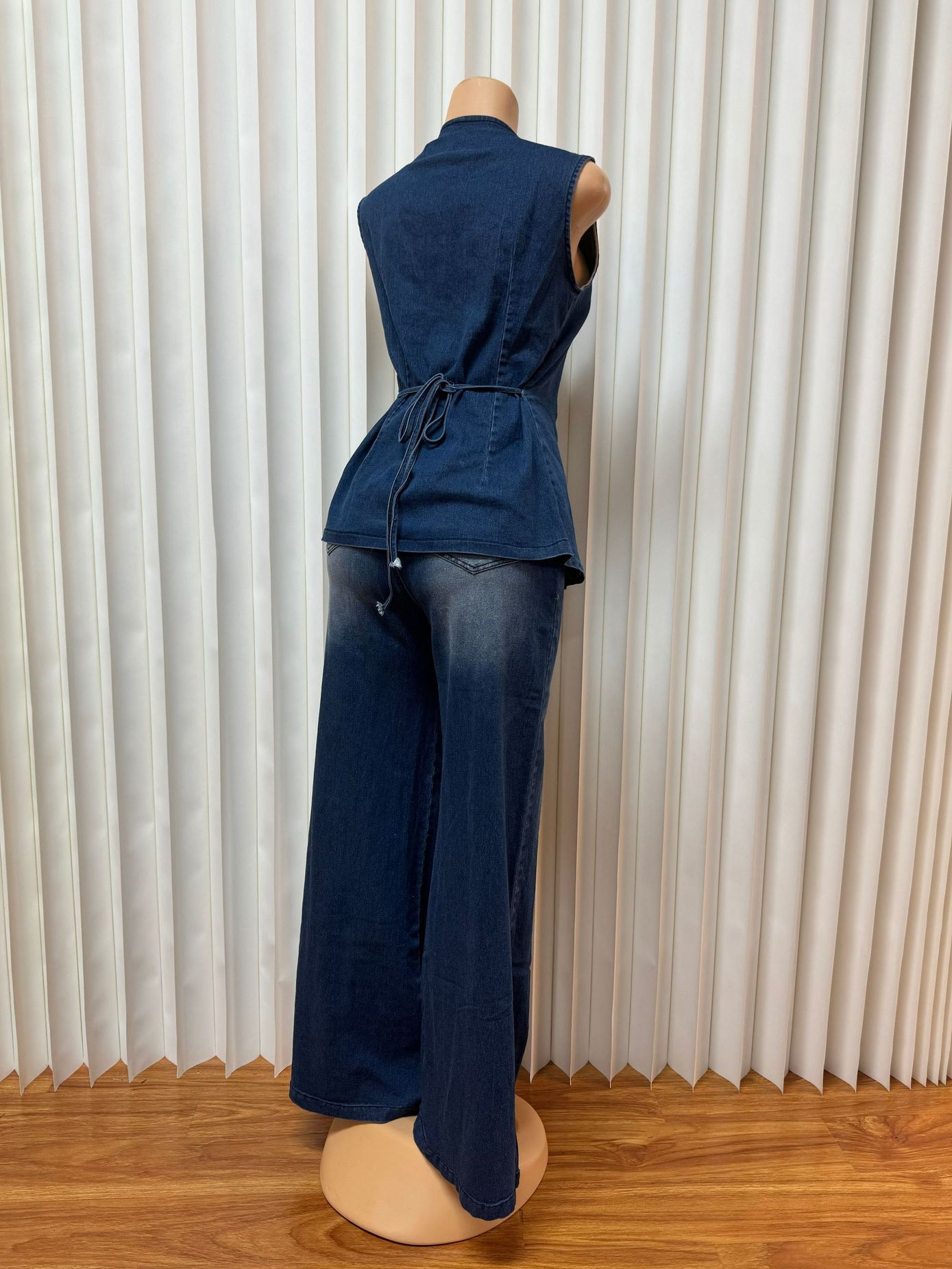 Europa y Estados Unidos comercio exterior transfronterizo ropa de mujer Amazon AliExpress lavado con agua nuevo temperamento sin mangas jeans casuales conjunto