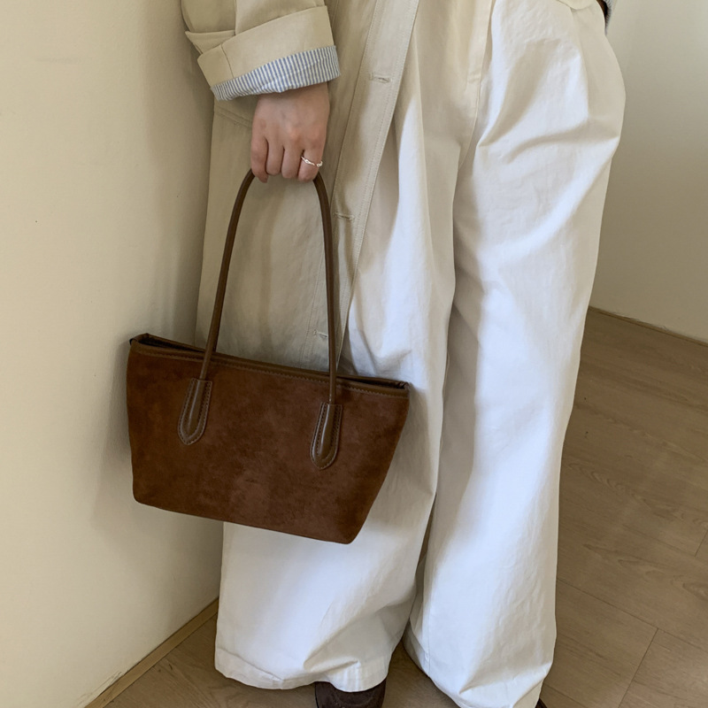 大容量复古通勤托特包2025女式新款秋冬休闲时尚潮单肩包|undefined