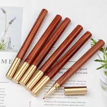 金属木质 黄铜花梨木签字笔 高档商务礼品笔黑色中性笔可印LOGO