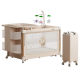 Yolebo One Button Collage Crib Multifunctional Bed Mobile Splicing Baby Bed Newborn Sleeping Shaking Bed