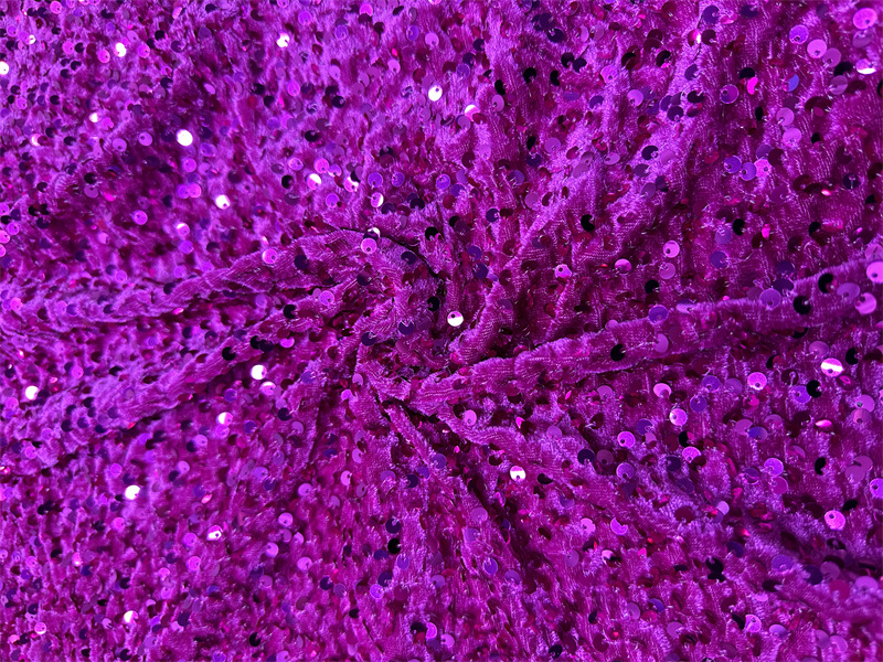 Otoño y invierno tela de terciopelo elástica 5mm oro espuma de cuentas de espuma de Navidad vestido de moda tela de sequilla image 14