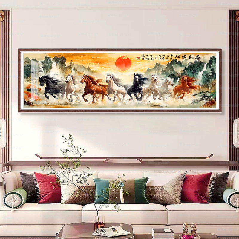 Mona Lisa real caballo de bordado a mano para el éxito clásico chino ocho cuadros de la colección clásica bordado a mano image 6