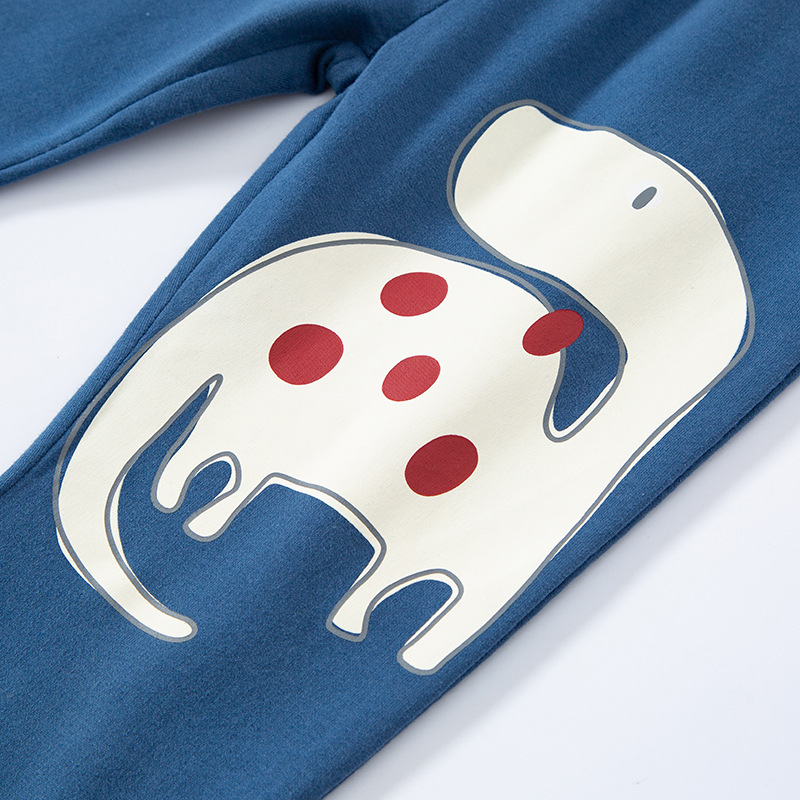 Pantalones Jogger de Punto para Niños de Algodón Deportivos con Estampado de Dibujos Animados para Primavera y Otoño