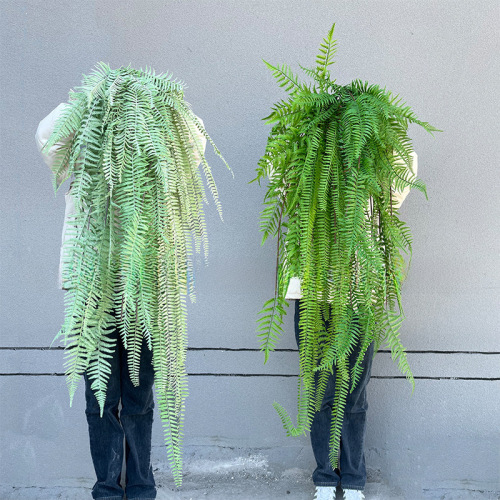 Restaurant engineering green plants vines simulated Persian leaf pendant fern simulated green plants vines wall hanging pendant