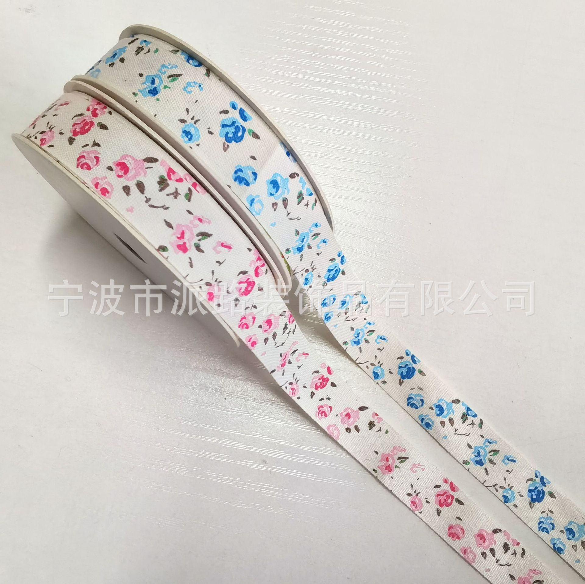 印刷纯棉丝带 多色印刷小花丝带 鲜花手捧花全棉绑带DIY手帐装饰
