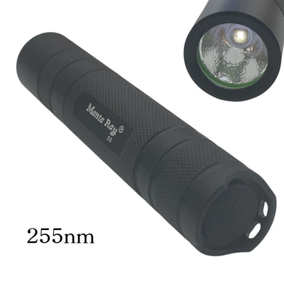 UVC Deep Violet 5W High Power 255 295 310 340nm UV 18650 Flashlight Fluorescent Stone (UV fənərlər) - s10-255nm-30mw-single-flashlight