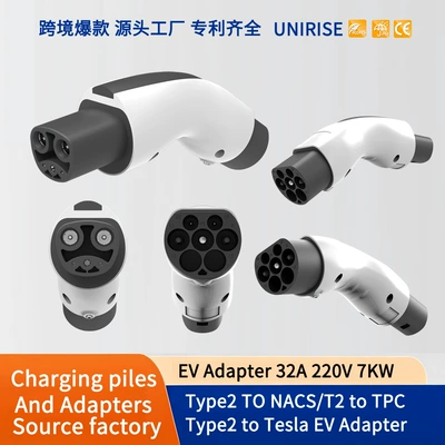 EV şarj adapterləri, charging pile adapter American standard - european-transfer-32a-t2-to-teslanacs