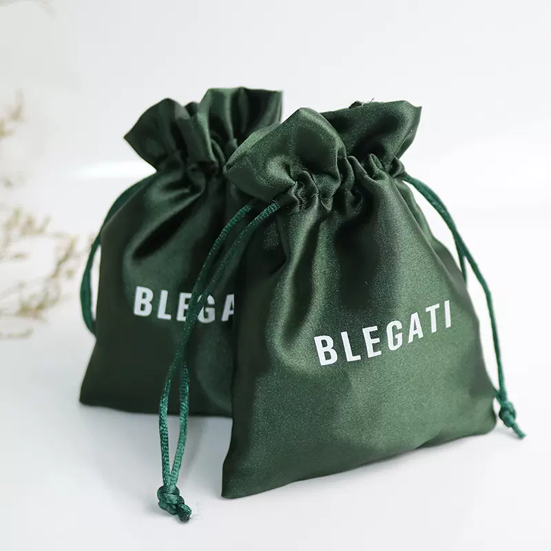 收纳袋化妆品假发毛刷抽绳束口袋绸缎布袋厂家定做定制色丁布包包
