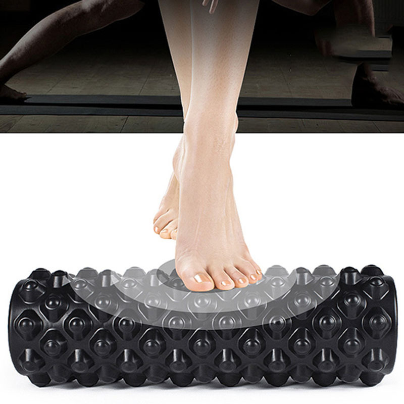 Rodillo de masaje de eje de espuma de yoga columna de yoga Ejercicio de palo de diente de lobo fitness pierna flaca relajación muscular Rolling back eje de masaje