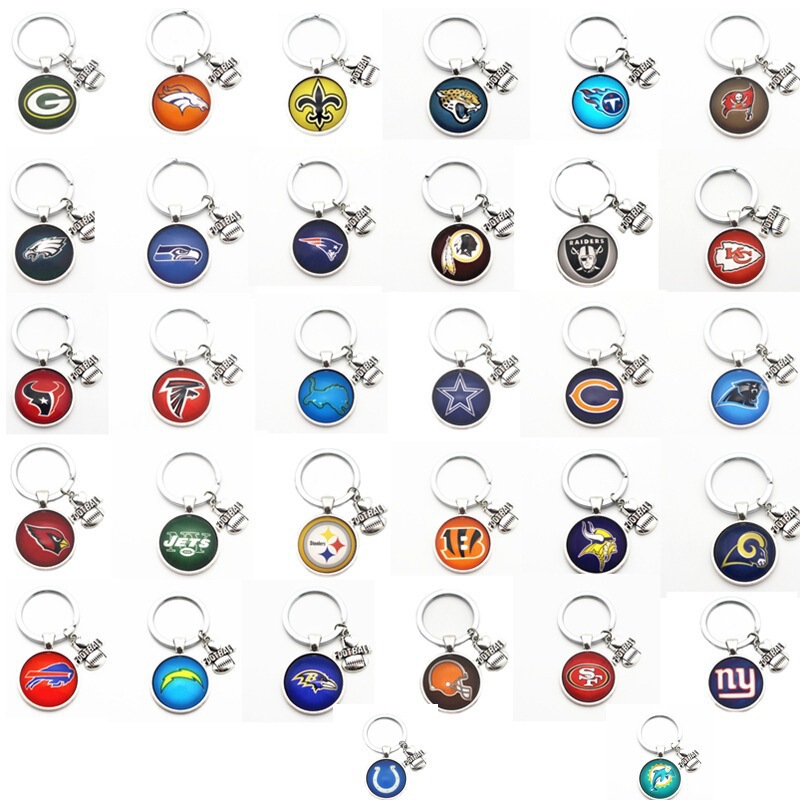 Nfl American Football Team I Love Football Football Team Keychain