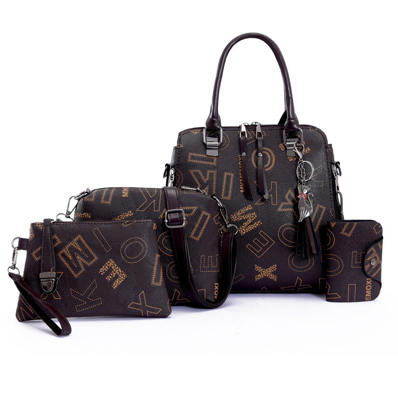 Comercio exterior bolsa de gran capacidad de las mujeres nuevo multi-pieza de las mujeres del bolso de impresión popular bolso de hombro de las mujeres