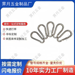 工場供給304ステンレス鋼カラビナ、吊り下げ式安全バックル、アウトドアキーホルダー、アウトドア用品
