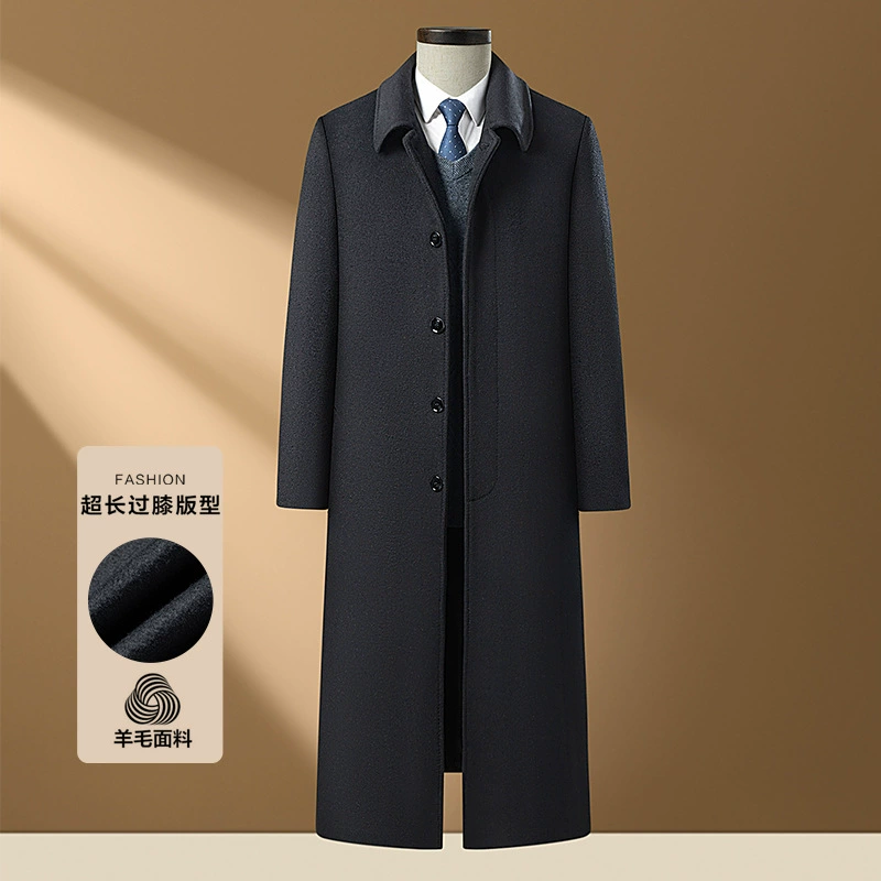 Осенняя и зимняя новая мужская шерстяная шерстяная шерстяная шерстяная куртка