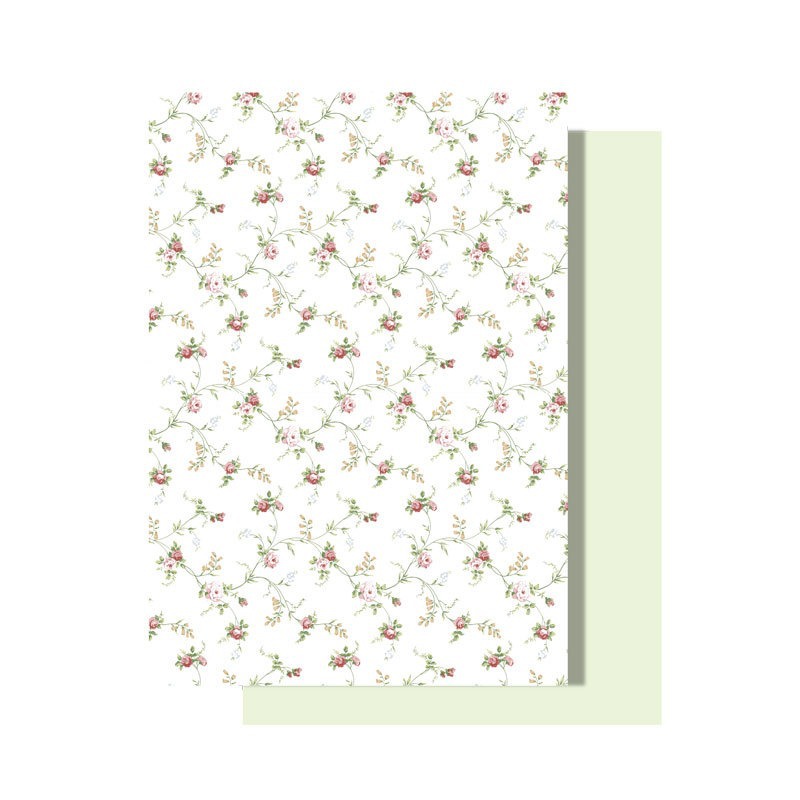 Papel de regalo floral impermeable de estilo europeo para el Día del Maestro, impreso con un elegante diseño floral para empaquetado de ramos de regalo en floristerías.