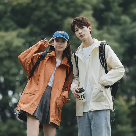 2023 Summer Thin Breathable Sunscreen Clothing American Mountain Loose Retro All-match Lightweight UV Protection Sunscreen Clothing