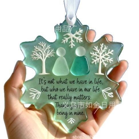 跨境新品Snowflake Friendship Ornament雪花形友谊挂饰|undefined
