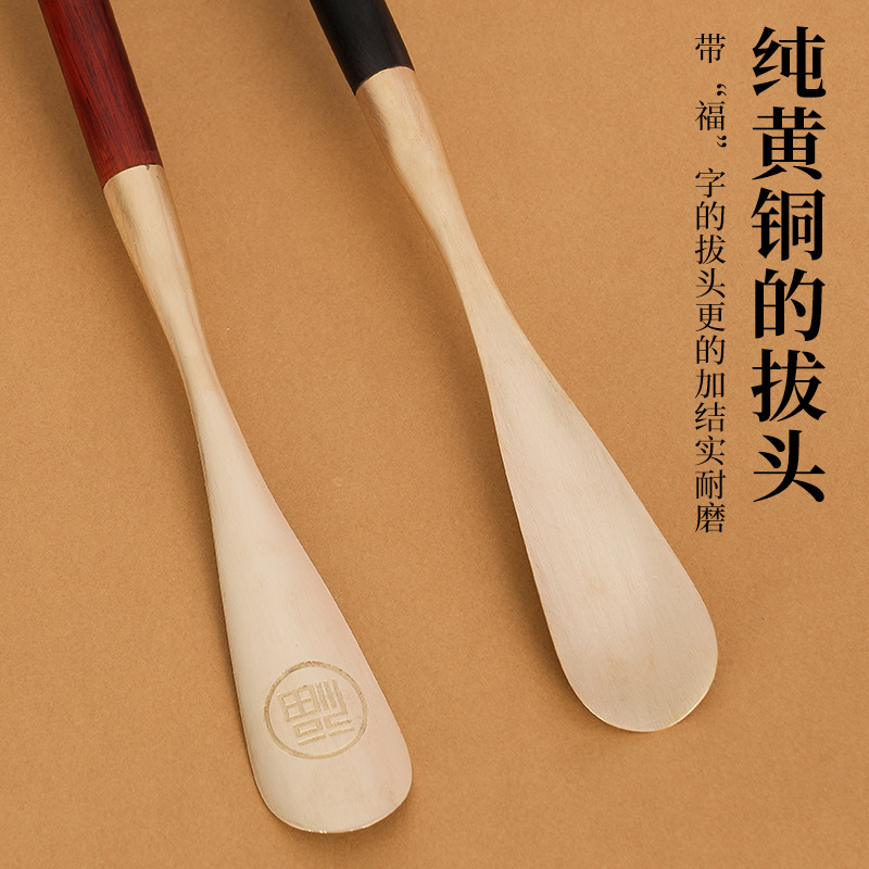 批发檀木鞋拔子定制长柄家用加长抽鞋扒便携鞋拔子孕妇老人提鞋器
