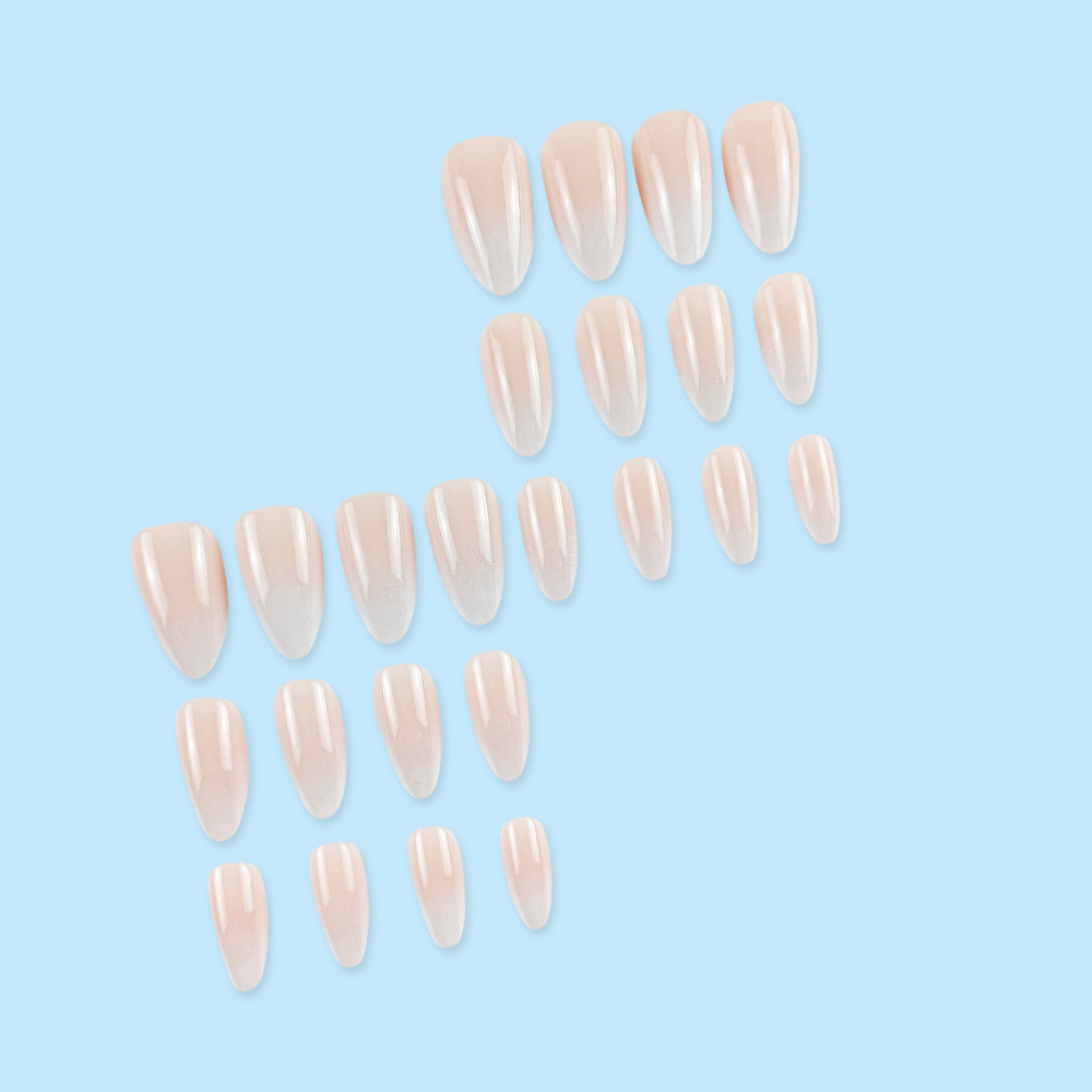 Gradiente rosa blanco suave manicure de alta calidad parche de uñas de hielo puro para sentir una atmósfera dulce para usar uñas image 4