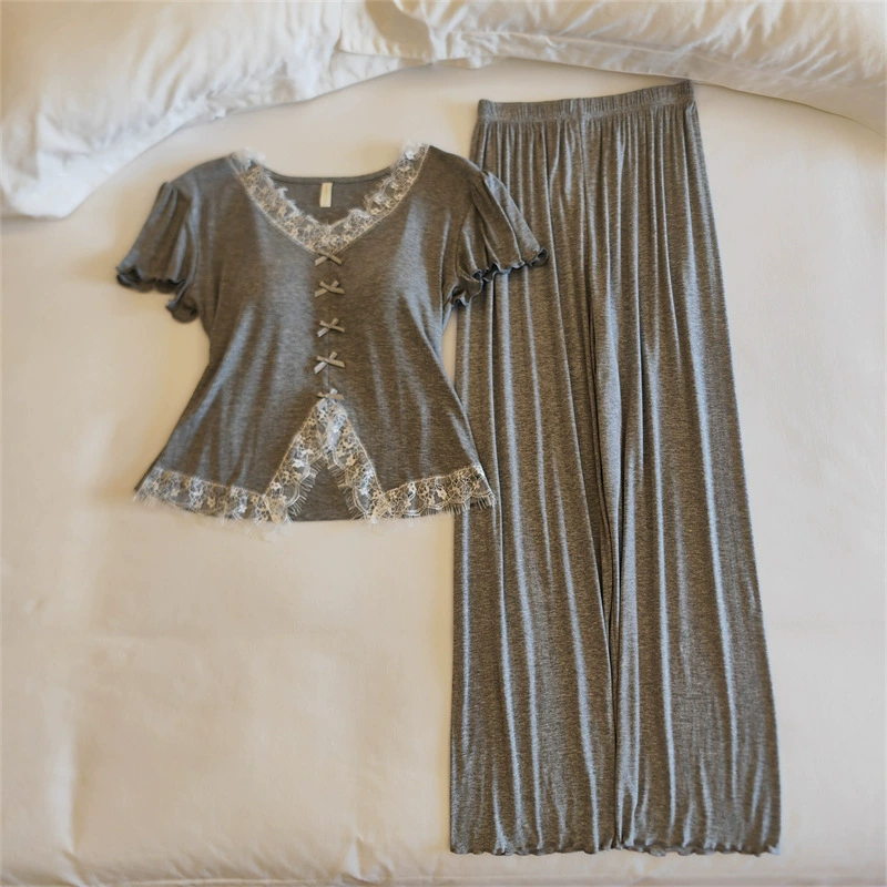 Top with cups, spring pijama, summer sexy thin set