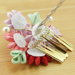 和風髮飾配件材料合金小吊墜銅件古風流蘇diy手工飾品平頭掛件