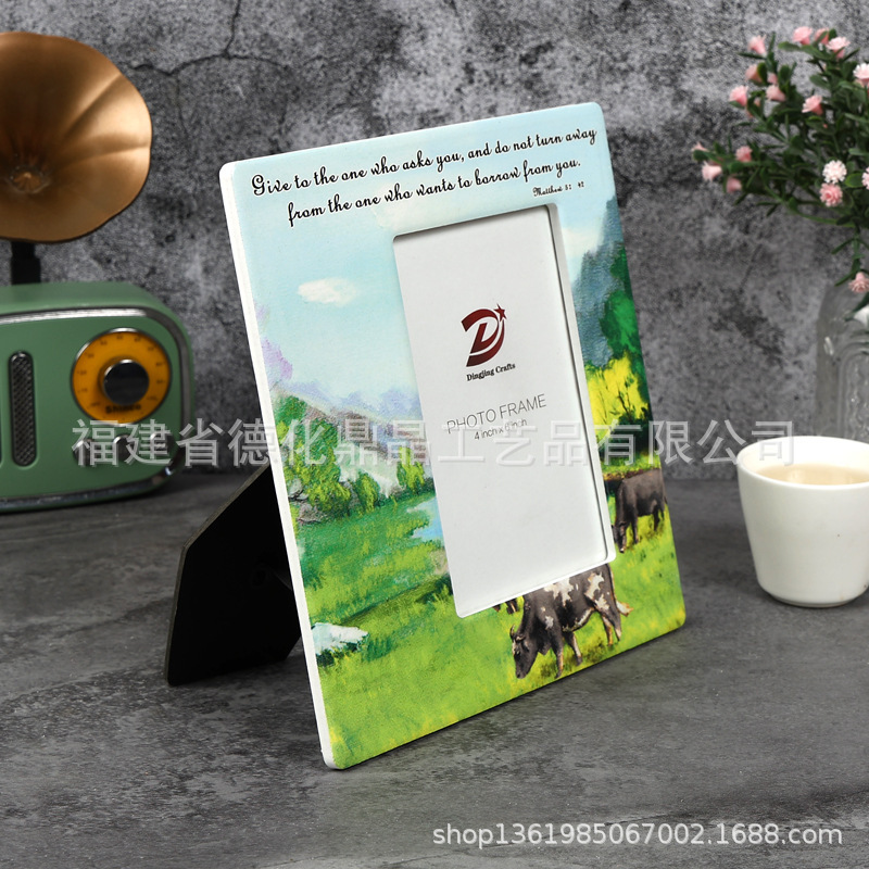 Children's table painting frame Photo Wall ceramic photo frame pet photo frame simple fashion creative factory supply