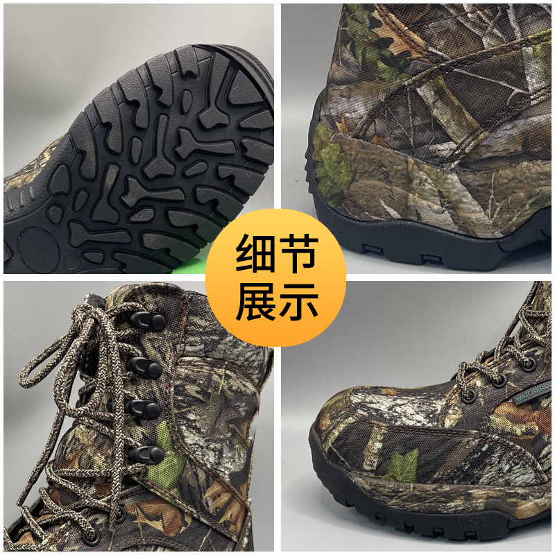 Botas militares Botas tácticas para hombres Botas de combate Botas altas de primavera y otoño Botas de camuflaje Botas de desierto al aire libre Zapatos de senderismo al por mayor de fábrica