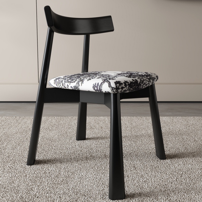 블랙 플러스 베이베리 가지 패턴 천