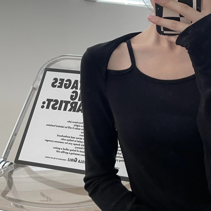 Korean-style Fake Two-piece Long-sleeved Sling Korean-style Fake Two-piece Long-sleeved Sling