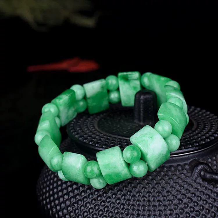 Emerald sunny green bracelet Myanmar