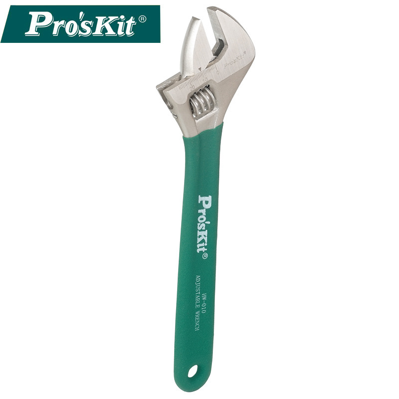 中国台湾宝工沾塑柄钛金防滑活络扳手200m HW-010-CL(12 寸300mm