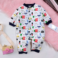 婴幼儿加厚连体衣新生儿冬季哈衣宝宝保暖厚款不包脚爬服童装批发