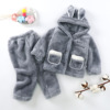 Demi-season hoody, pijama, children's set suitable for men and women, keep warm cute clothing, increased thickness, suitable for teen