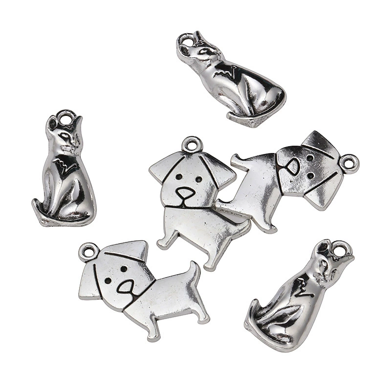 Оптовые винтажные животные кошки собаки подвески DIY ювелирные изделия из сплава A800256