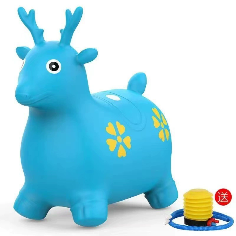 Inflatable rubber toy for jumping with seat for kindergarten