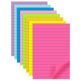 Lined Sticky Notes Self-Adhesive Notes Office Home School Conference Display Large Rectangular Notes to Leave Notes
