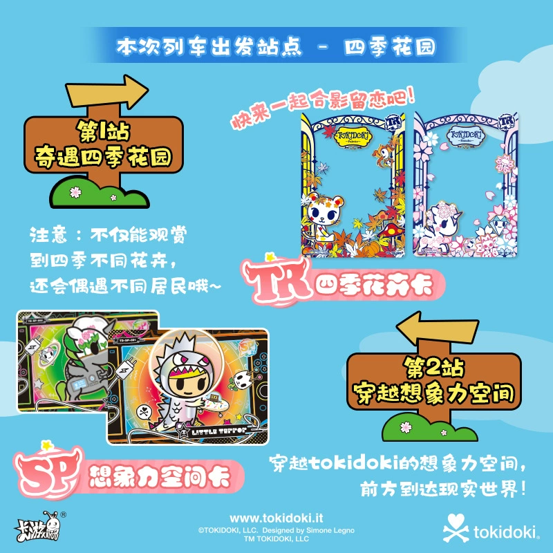 Tokidoki Единорожье Приключение Путешествие Коллекция Карта Беспризорная Коробка 1-я Карта Карманный Слепой Бокс