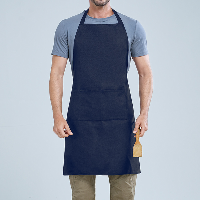 Transfronterizo Amazon halter poliéster delantal logotipo personalizado restaurante occidental café ropa de trabajo hogar cocina delantal