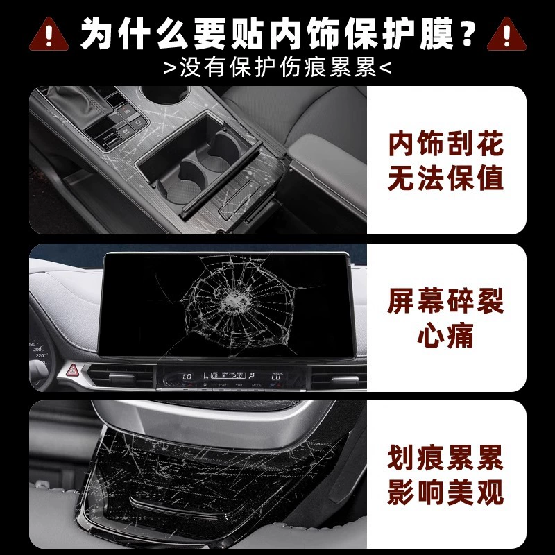 [Подходит для 24 моделей Toyota Sienna/Granvia интерьер защитная пленка для центральной панели навигационного экрана из закаленного стекла Сиена]