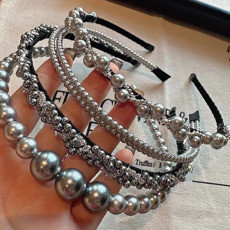 韓國高級感超閃細發箍頭箍時尚鑲鑽水鑽發卡發捆網紅新款洋氣頭飾