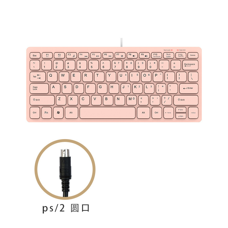 Typecインターフェイスps2丸口有線キーボードビジネスオフィス携帯パソコンノート学生軽量ミニ|undefined