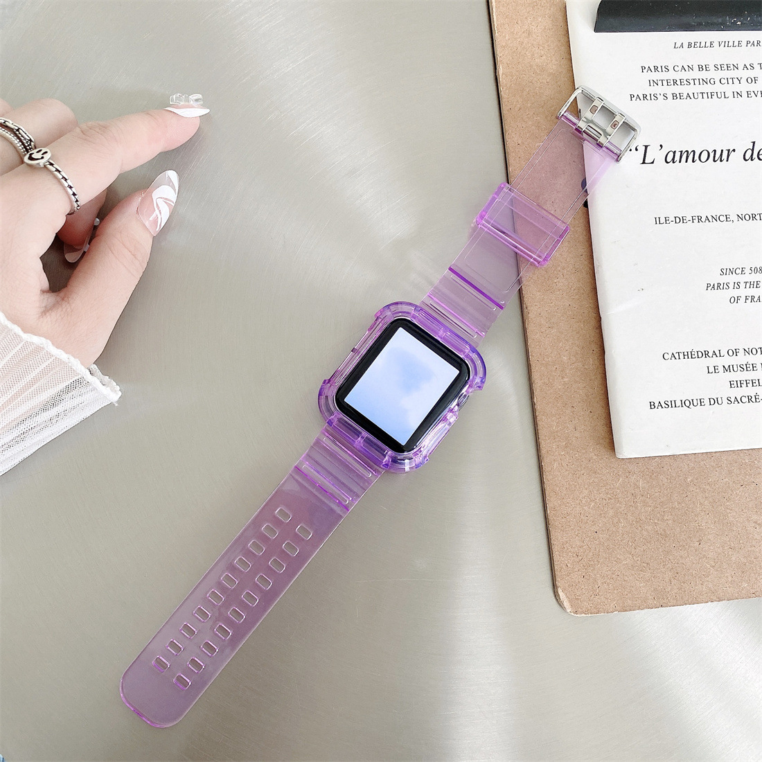 40g Weight iPhone Applicable Brands Watch Strap Classification tpu Material Solid Color Pattern Simple Style Style Simple Style Solid Color IPhone Watch Strap 1