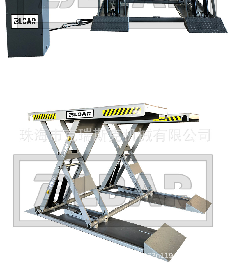 Liba 1.8m Cylinder Mobile Car Lift Ultra-Thin Small Scissor Lift 4-Ton Scissor Lift