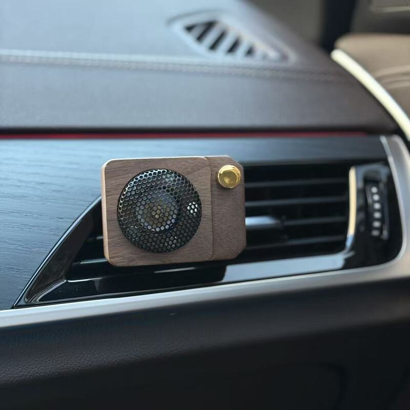 Cross-Border Hot-Selling Small Speaker with Solid Wood Car Diffuser, Air Vent Decoration, Aromatherapy Wooden Car Diffuser Cross-Border Hot-Selling Small Speaker with Solid Wood Car Diffuser, Air Vent Decoration, Aromatherapy Wooden Car Diffuser