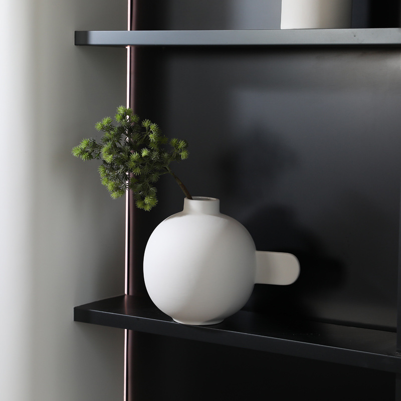 Blanco creativo ins estilo florero de cerámica moderna sala estar arreglo floral arte abstracto artesanía decoración decoraciones suaves