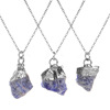 Multicoloured organic pendant, crystal necklace, natural ore, suitable for import