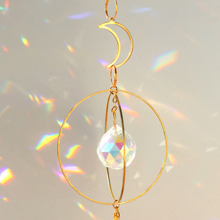 Cross-border foreign trade new Devil's Eye crystal chain pendant star-moon combination sun garden crystal pendant wholesale